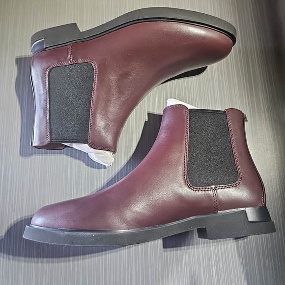 Camper Iman Ankle Boots Burgundy Leather Unisex Size Men 6.5/Wmn 8.5 EU 36 New - Picture 10 of 12